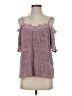 Easel 100% Polyester Purple 3/4 Sleeve Blouse Size S - photo 1