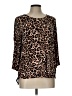 Fever Brown 3/4 Sleeve Blouse Size L - photo 1