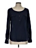 Miss Daisy 100% Polyester Blue Long Sleeve Henley Size L - photo 1