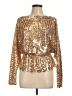 Endless Rose 100% Polyester Gold Long Sleeve Top Size L - photo 1
