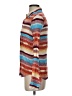STETSON 100% Rayon Stripes Orange Long Sleeve Button-Down Shirt Size S - photo 5