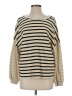 Hayden Stripes Ivory Pullover Sweater Size S - photo 1