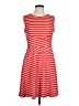 Assorted Brands Stripes Red Casual Dress Size L - photo 1
