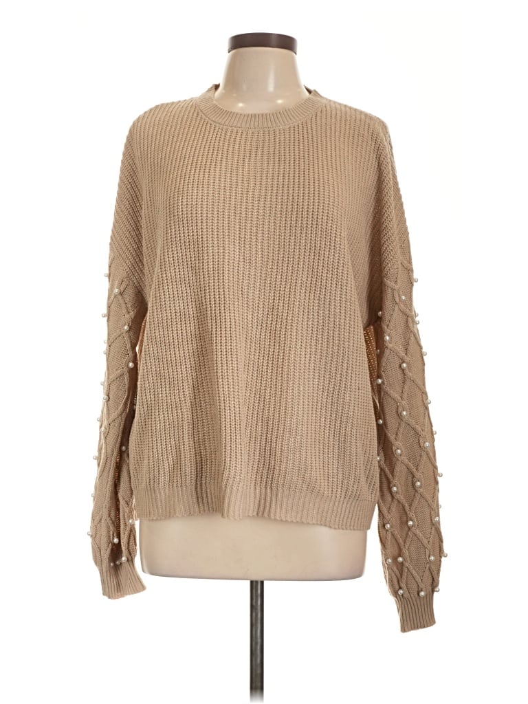 Pre-owned Shein Pullover Sweater In Tan