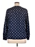 Talbots 100% Cotton Polka Dots Blue Long Sleeve Blouse Size XL - photo 2