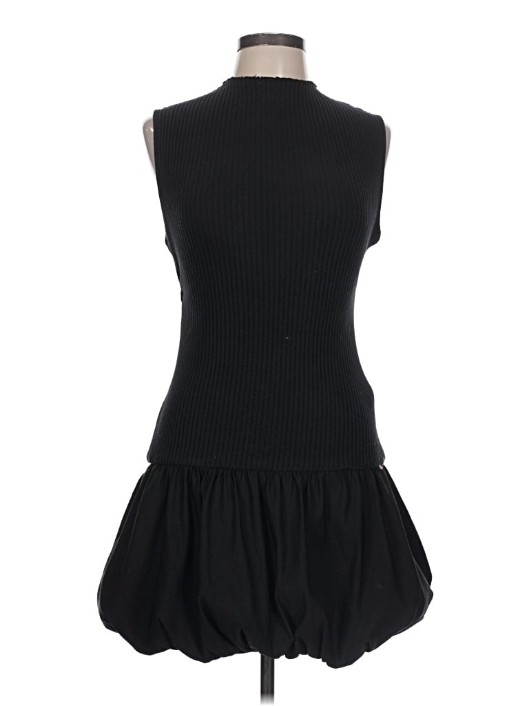 Pre-owned Zara Casual Dress In Black