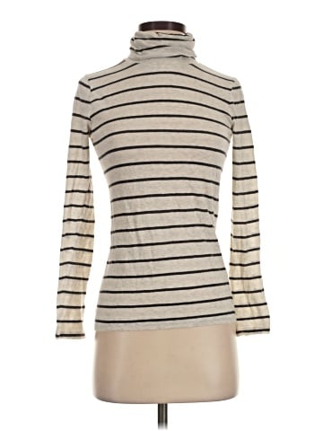 Madewell Slim Turtleneck Top in Cento Stripe (view 1)