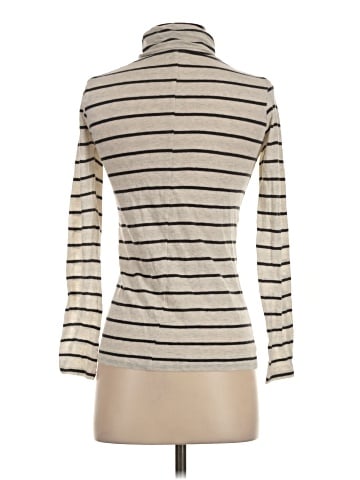 Madewell Slim Turtleneck Top in Cento Stripe (view 2)