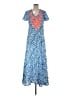 Roller Rabbit 100% Cotton Paisley Blue Casual Dress Size M (estimated) - photo 1