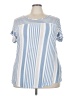 Corvia Blue Short Sleeve Blouse Size 3X - photo 1
