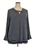 MICHAEL Michael Kors Blue Long Sleeve Blouse Size 2X - photo 1