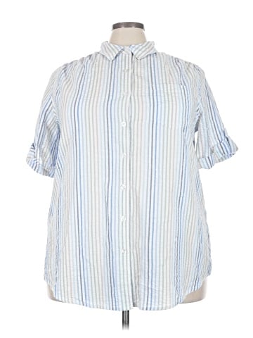 Woman Within Short Sleeve Button-Down Shirt (view 1)