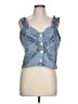 ModCloth 100% Cotton Blue Tank Top Size 12 - photo 1