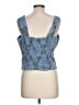 ModCloth 100% Cotton Blue Tank Top Size 12 - photo 2