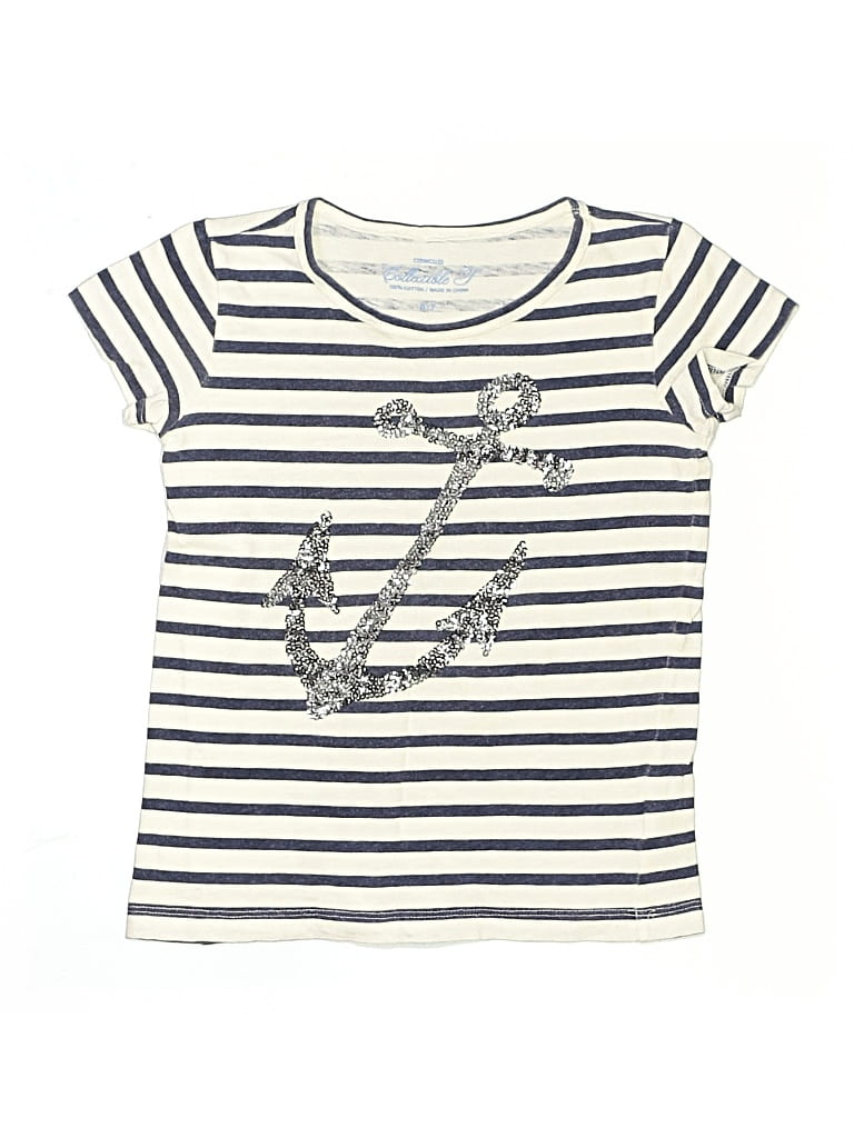 Pre-owned Crewcuts Kids' Short Sleeve T-shirt In Ivory