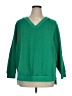 Adrianna Papell Chevron-herringbone Green Pullover Sweater Size 1X - photo 1