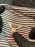 Splendid Stripes Gray 3/4 Sleeve Button-Down Shirt Size L - photo 7