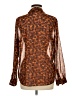ASOS 100% Polyester Animal Print Brown Long Sleeve Blouse Size 8 - photo 2