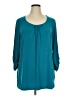 Susan Graver Teal 3/4 Sleeve Blouse Size XL - photo 1