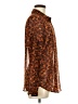 ASOS 100% Polyester Animal Print Brown Long Sleeve Blouse Size 8 - photo 4