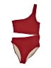 Unbranded Solid Red Two Piece Swimsuit Size XL (tall) - photo 1