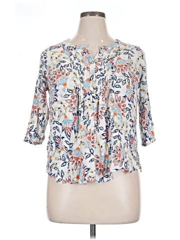 Pale Sky 3/4 Sleeve Blouse (view 1)