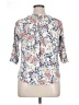 Pale Sky 100% Rayon Floral Ivory 3/4 Sleeve Blouse Size 1X - photo 2