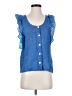 m.i.h Jeans Blue Short Sleeve Blouse Size XS - photo 1