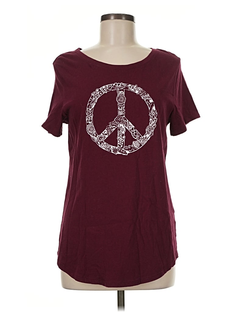 Pre-owned Old Navy Short Sleeve T-shirt In Burgundy