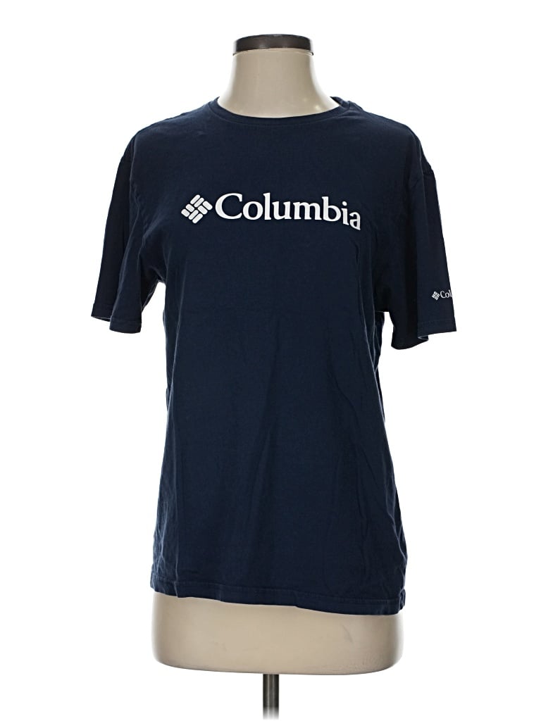 Pre-owned Columbia Short Sleeve T-shirt In Blue