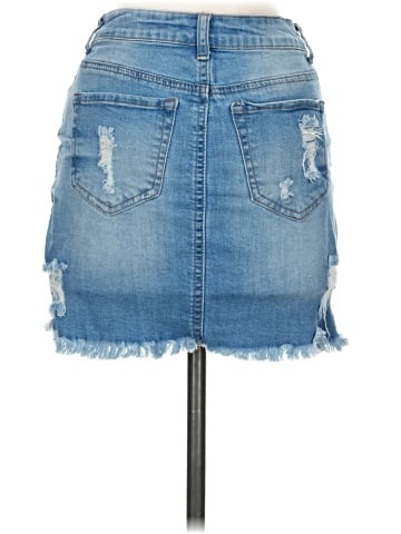 Wax Jean Denim Skirt (view 2)