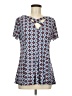 DressBarn Blue Short Sleeve Blouse Size M - photo 1