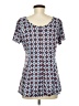 DressBarn Blue Short Sleeve Blouse Size M - photo 2