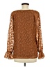 Bar III Brown Long Sleeve Blouse Size M - photo 2