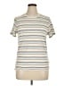 Gap 100% Cotton Stripes Ivory Short Sleeve Turtleneck Size XL (tall) - photo 1