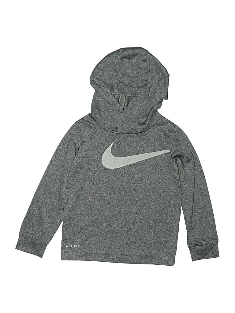 Pre-owned Nike Kids' Long Sleeve Top Gray Tops