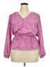 Nine West 100% Polyester Pink Long Sleeve Blouse Size XXL - photo 1