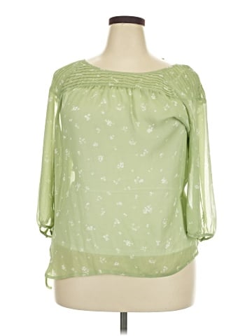 LC Lauren Conrad 3/4 Sleeve Blouse (view 1)