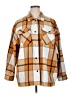HFX Plaid Orange 3/4 Sleeve Blouse Size XL - photo 1