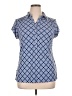 Charter Club Blue Short Sleeve Blouse Size XL - photo 1