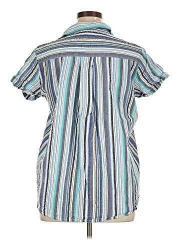 Roaman's Short Sleeve Button-Down Shirt (view 2)