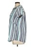 Roaman's Stripes Blue Short Sleeve Button-Down Shirt Size 16W - photo 5