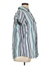 Roaman's Stripes Blue Short Sleeve Button-Down Shirt Size 16W - photo 4