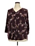 Beacon Burgundy 3/4 Sleeve Blouse Size 2X - photo 1