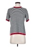 Unbranded 100% Polyester Stripes Red Short Sleeve Turtleneck Size L - photo 1