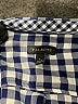Talbots 100% Cotton Checkered-gingham Blue Long Sleeve Button-Down Shirt Size L - photo 7