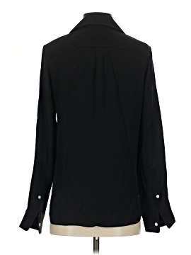 Theory Long Sleeve Silk Top (view 2)