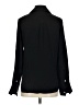 Theory 100% Silk Black Long Sleeve Silk Top Size P (petite) - photo 2