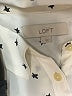 Ann Taylor LOFT 100% Polyester Polka Dots Ivory Long Sleeve Blouse Size L - photo 7