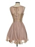 Jodi Kristopher 100% Polyester Tan Cocktail Dress Size 1 - photo 2